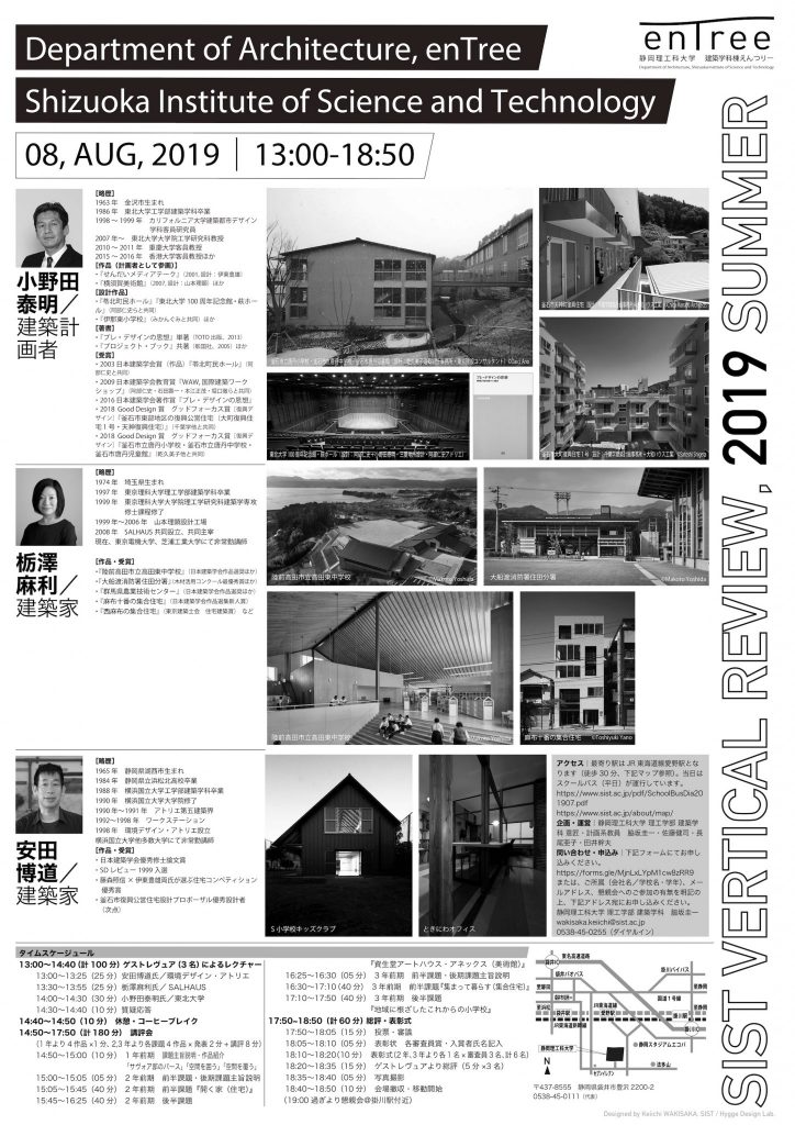 静岡理工科大学建築学科バーチカルレビュー2019